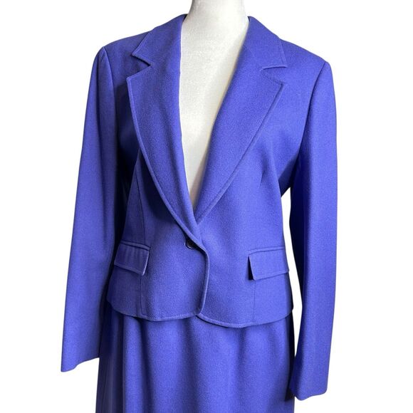 Pendleton 100% Virgin Wool Skirt Suit Set Womens Size 12 Petite USA Made Vintage - Picture 2 of 15